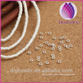Thai Silver Spacer Beads Round tube beads 2mm for DIY Jewelry findings